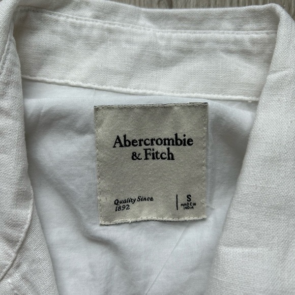 Abercrombie & Fitch Linen Blend Easy Waist Romper - Picture 3 of 4